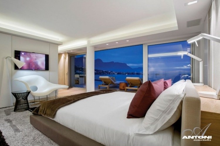indirekte-LED-loft-belysning-soveværelse-panorama-vindue