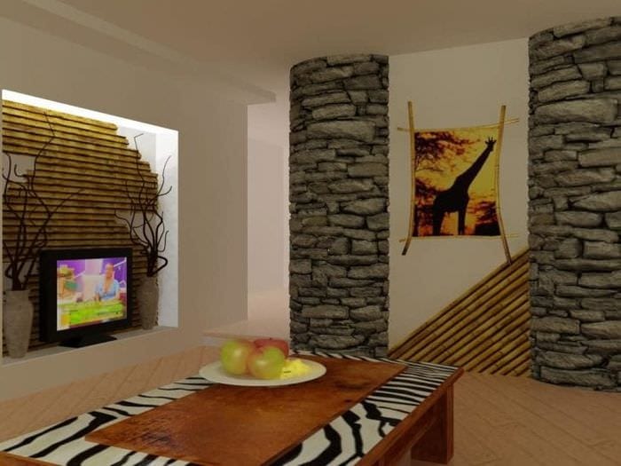 krásný design ložnice v africkém stylu