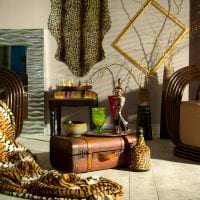 lehký styl ložnice obrázek v africkém stylu