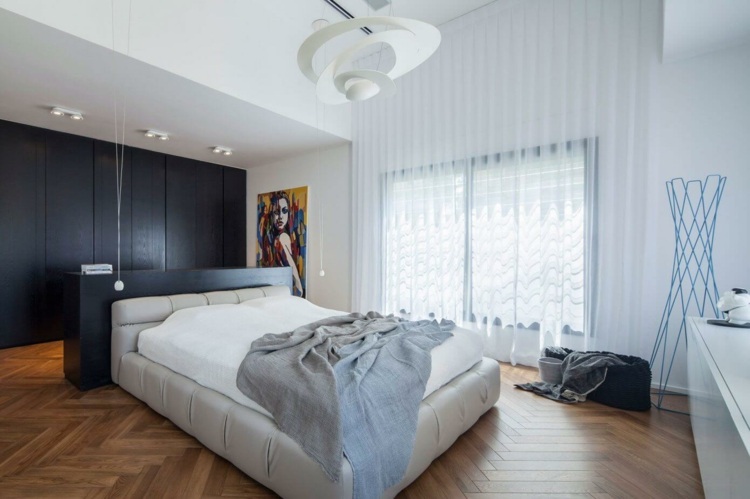 aluminium rumdeler-sort-soveværelse-garderobe-seng-sengegavl