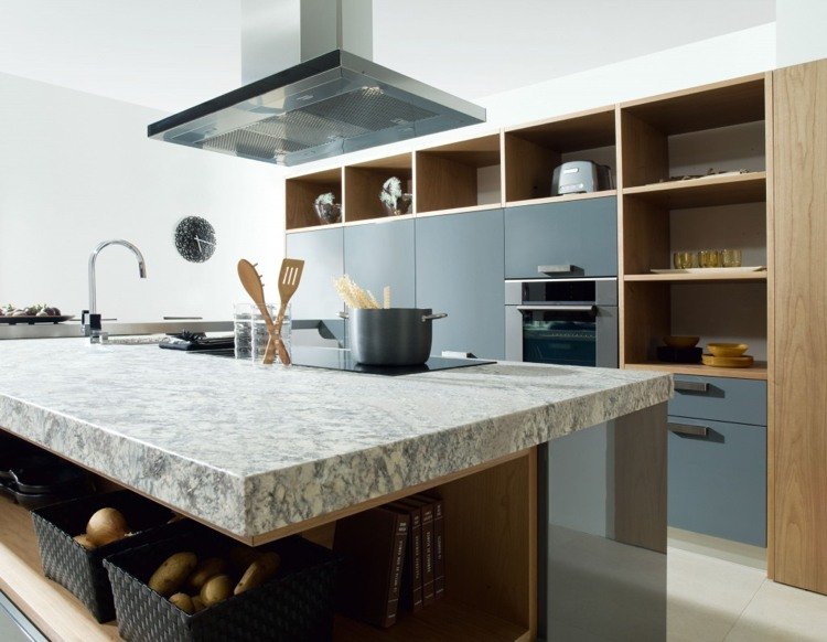 bordplade-granit-køkken-moderne-højglans-sort-grå