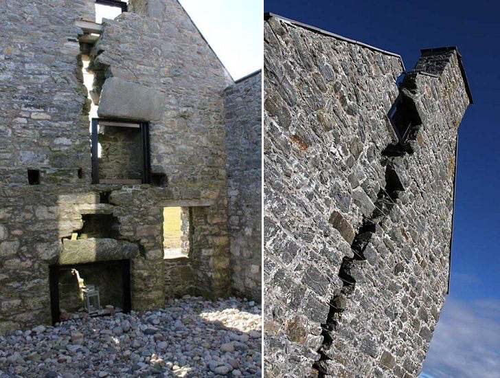 arkitektur glas stenhus (hus) vindue ruin skotland