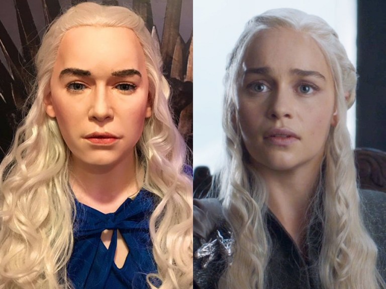 Ariana Grande Emilia Clarke voksfigur mislykkedes