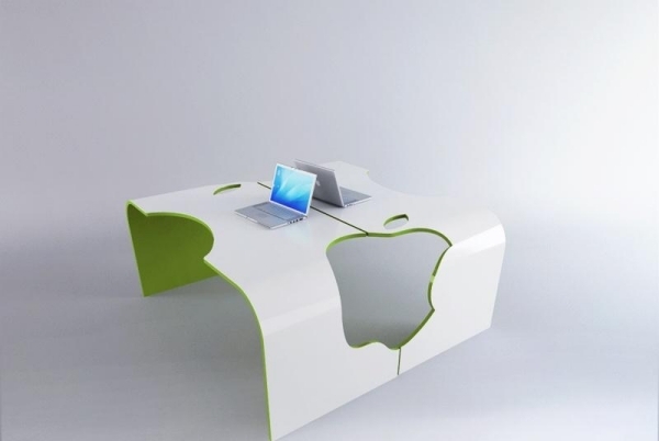 lænestol design wamhouse æble hvid grøn