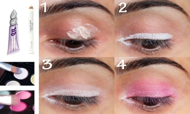 vejledning make up step produkter pink