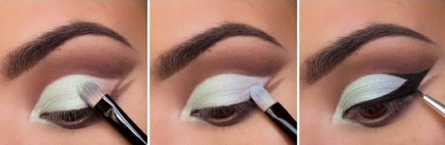 Make-up øjenskygge kajal anvende instruktioner