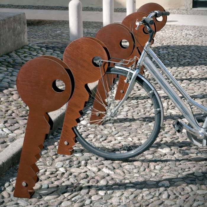 Montering på enkeltcykel-cykel-stand-design-lavet af galvaniseret stål-nøgle-gulvmontering