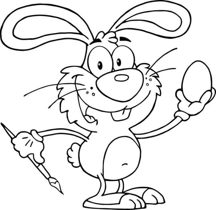 Farvelægning-sider-gratis-udskrivbare-påske-kanin-designs