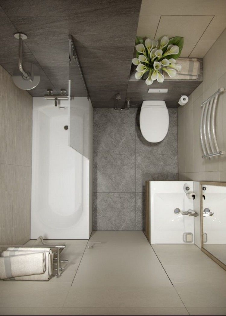badeværelse 4 kvm ideer møbler sanitære løsninger praktisk indretning håndvask radiator badekar blomster