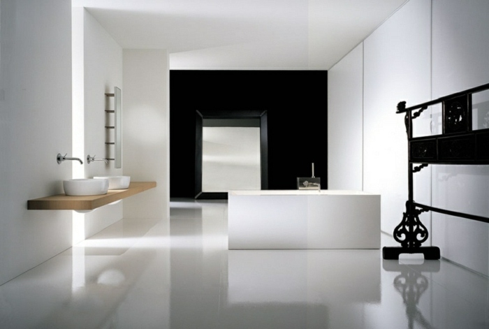 flise højglans vaskekonsol moderne badeværelsesdesign