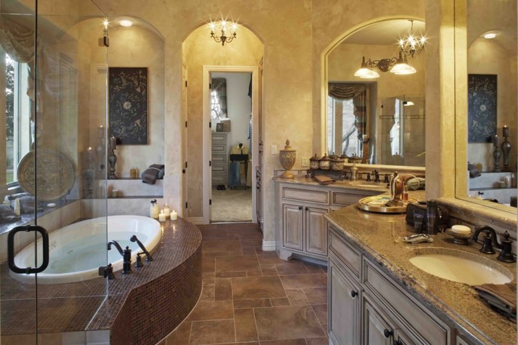 luksus badeværelse design traditionelt badekar brusebad badeværelse skab