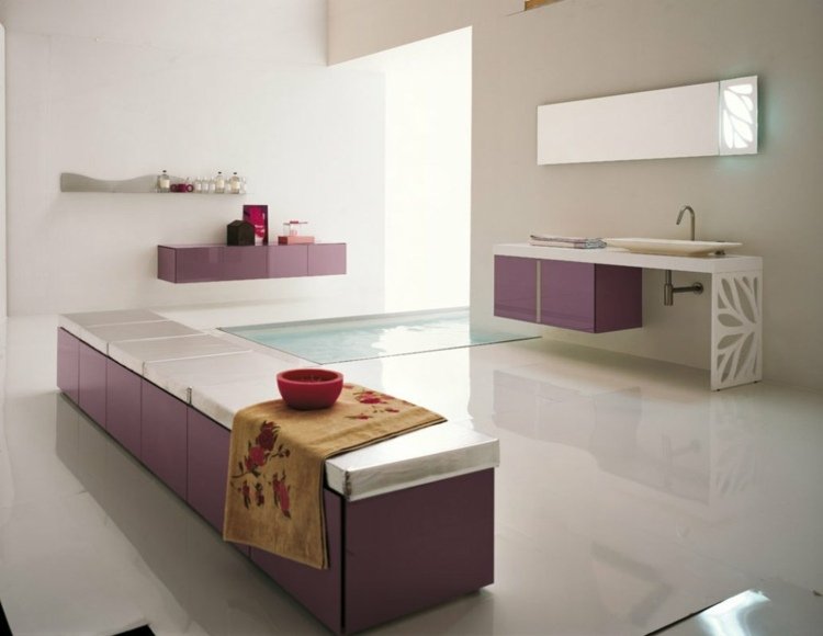 Badeværelse ideer bær farve badeværelsesmøbler skabe hvide vægge