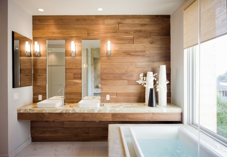 Vaskeskab badeværelsesmøbler af træ, moderne og stilfuld