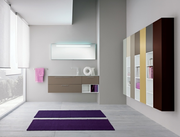 Badeværelse skab farverige moderne badeværelse design ideer