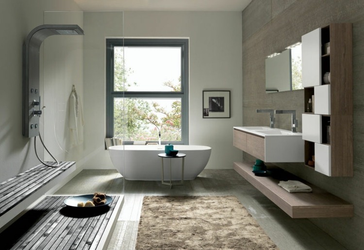 Badeværelsesskab forfængeligt fritstående badekar design