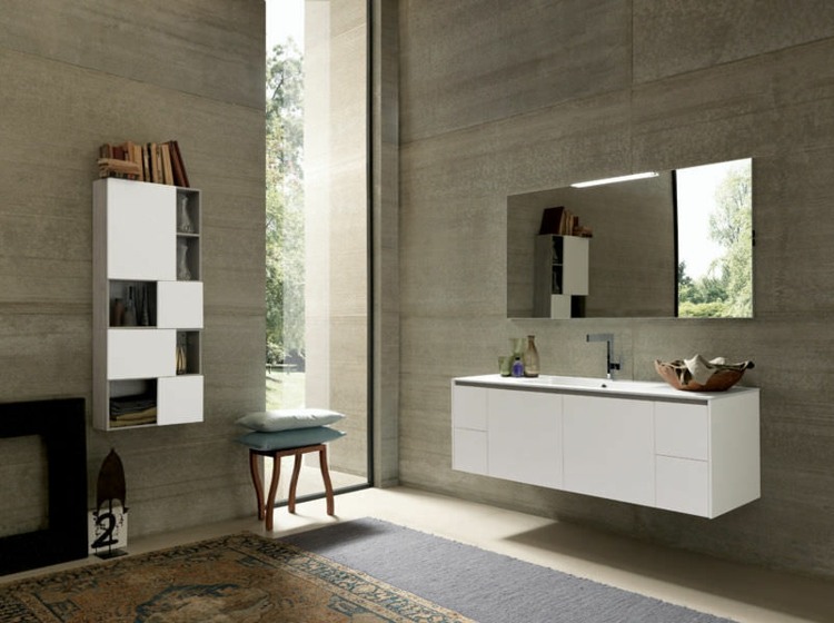 moderne badeværelsesmøbler badeværelsesskab vægskab hvid