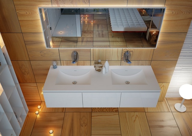 badeværelsesmøbler samling badeværelse moma design træ fliser væg spejl baggrundsbelysning