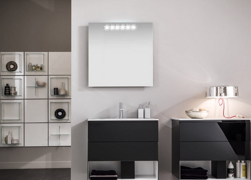Badeværelse spejl belysning ideer moderne design