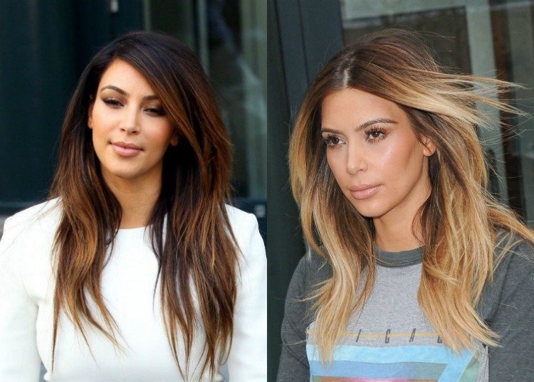Balayage brun vs balayage blond -stjerner-kim-kardashian