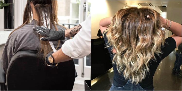 balayage-blond-brun-hår-farve-teknik-professionel