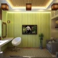 tapeta s bambusom v interiéri obrázku spálne