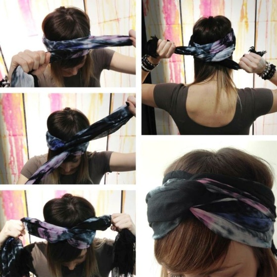 hvordan man binder et tørklæde med sit hår