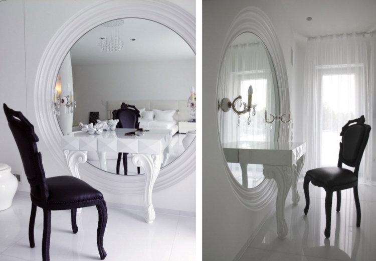 barock-design-marcel-vandrer-spejl-stor-rund-hvid-make-up bord-lænestol