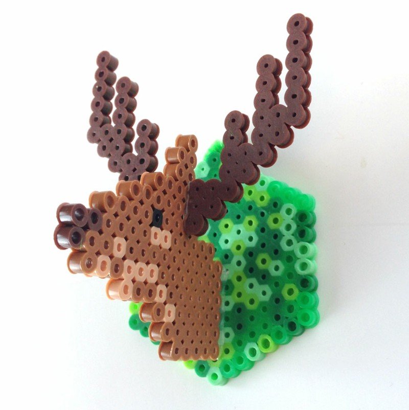 tinker jernperler 3d rensdyr idé vægdekoration jul