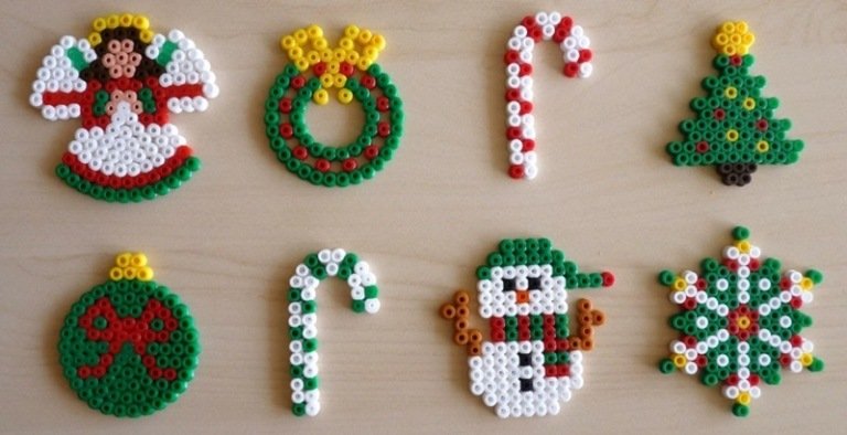 tinker jernperler dekorationer jul gran slik sukkerrør bauble