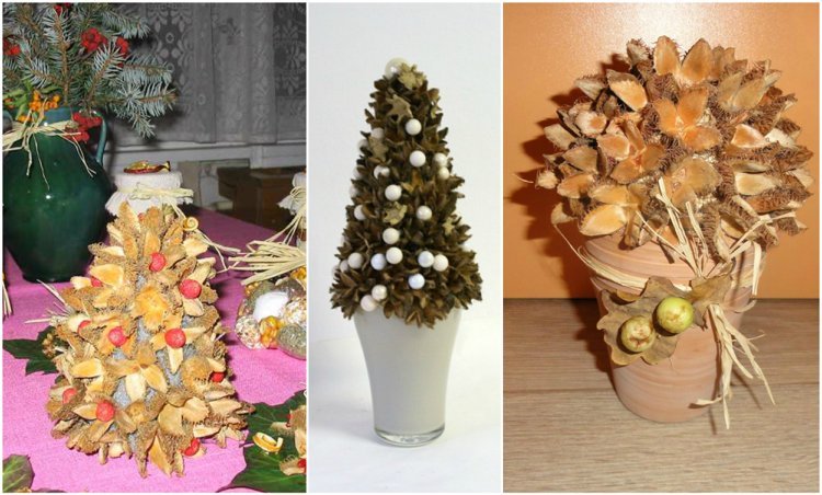 Tinker med dekorativt bord af juletræs juletræ