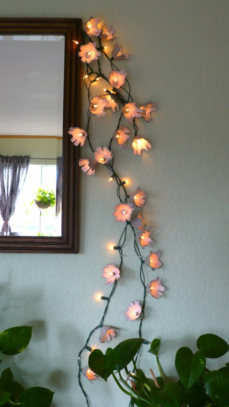 tinker med æggekarton fe-lys-blomster-inspiration-væg-dekoration-sæson