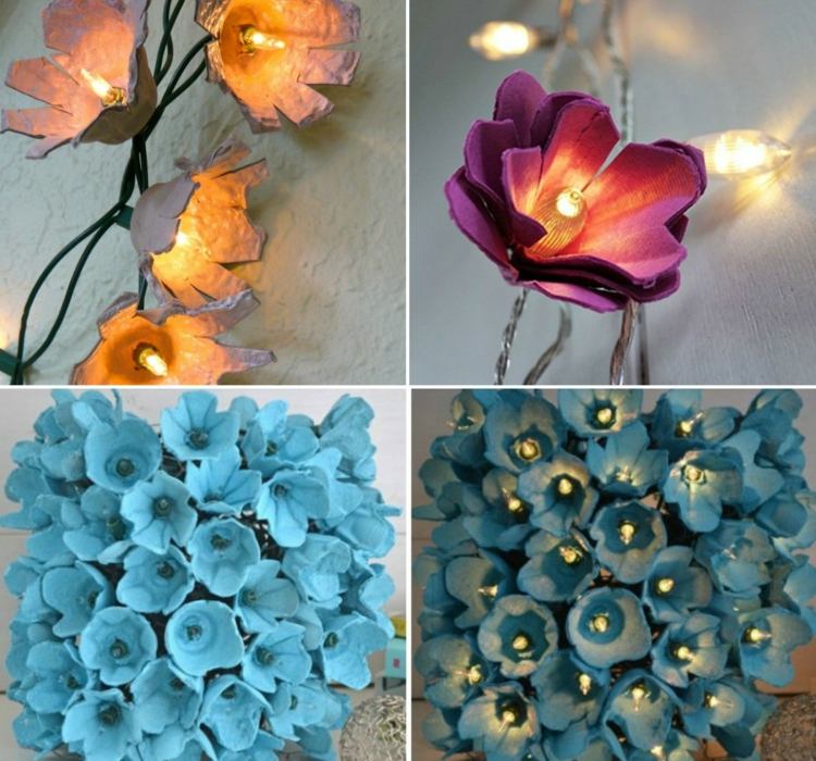 tinker-æg-karton-idé-fe lys-blomster-blå-pink