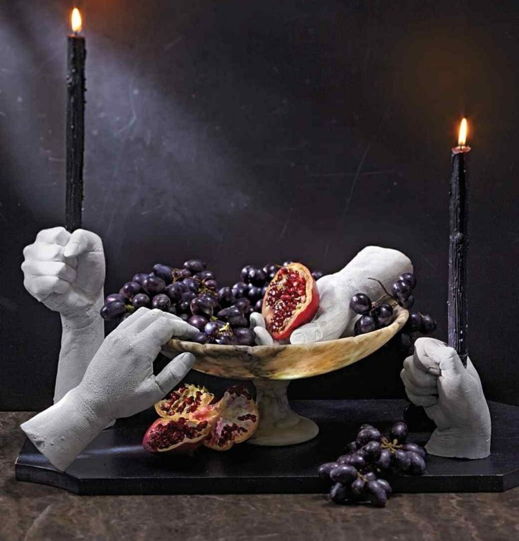 tinker-gips-skulpturer-hånd-bord-dekorere-original