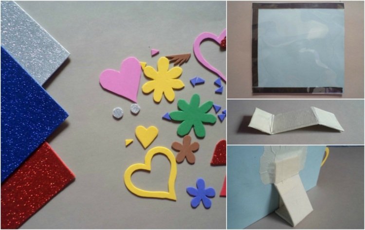 Håndværk-skumgummi-fotoramme-pille-idé-børn-blomster-glitter-haerz