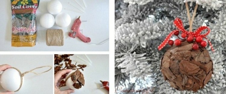 tinker bark styrofoam bolde lim instruktioner smykker jul