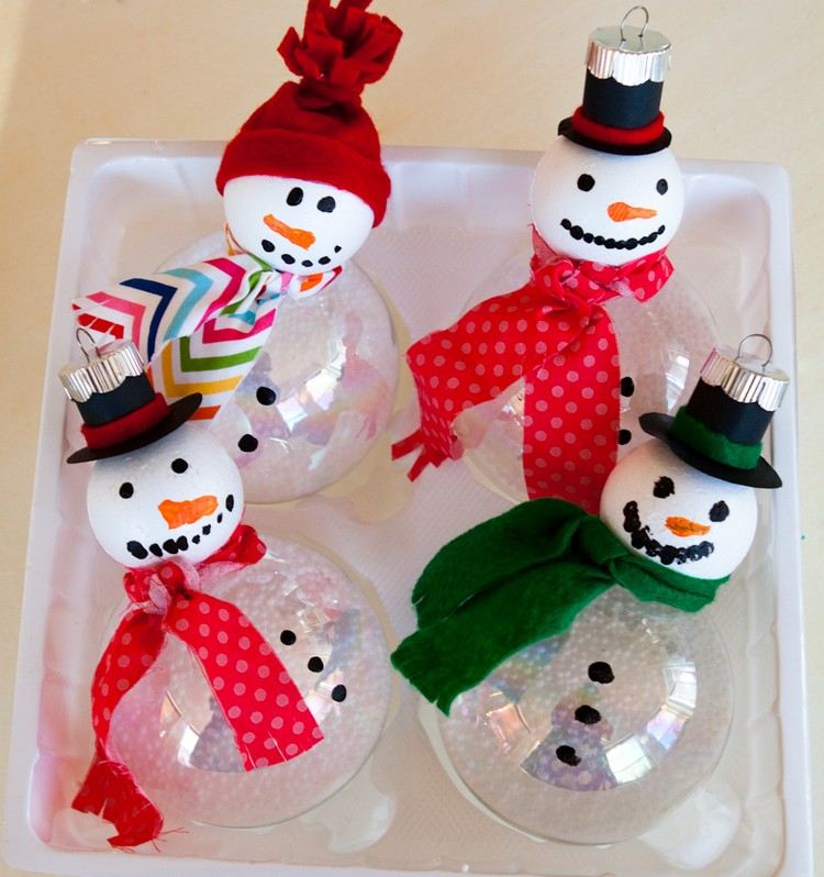 styrofoam bolde plastik bolde tinker julen snemænd