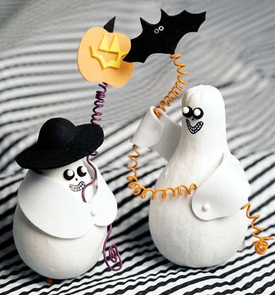 tinker halloween børn flaske græskar hvid maling dekorere