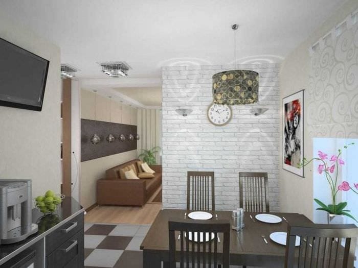 جدران بيضاء في تصميم شقة بأسلوب التبسيط