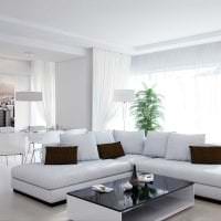 valkoiset seinät makuuhuoneen suunnittelussa minimalismin valokuvan tyyliin