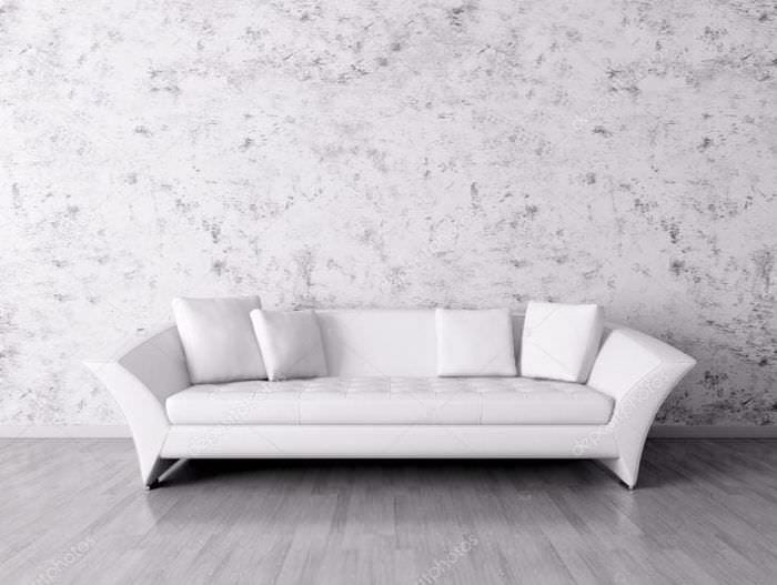 lys sofa i rummets stil