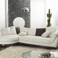 hvit sofa i det indre av korridorbildet