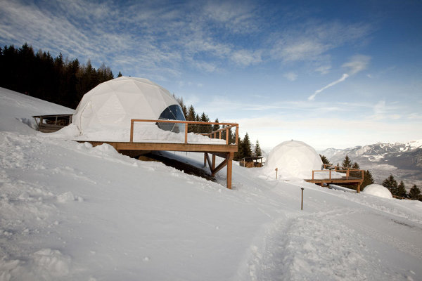små hytter Alpine vinterferie
