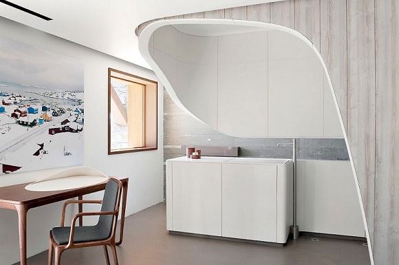 minimalistisk indretning - hvidt køkken
