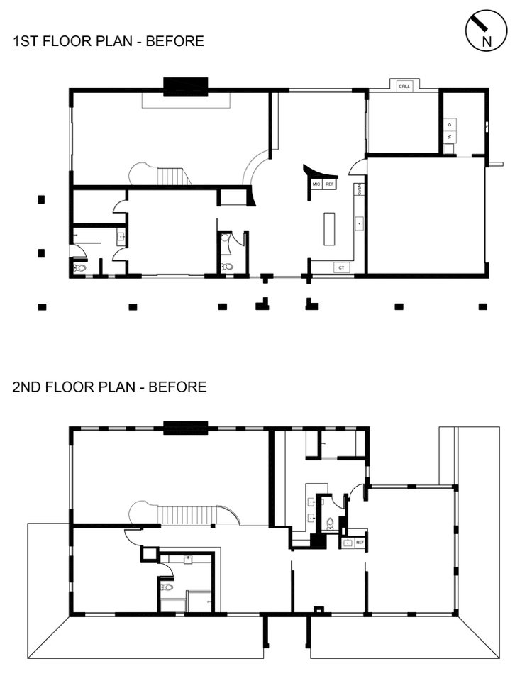 skygge uden for huset grundplan første sal før renovering