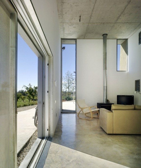 Imiterede betonpudsede indvendige vægge huser Alicante