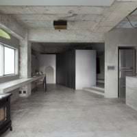 takdekorasjon med betong i kjøkkenbildet