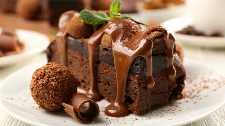 Chokoladekage Nem chokoladefløde Hurtige dessertideer