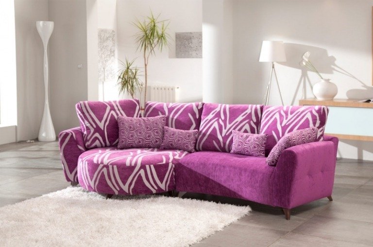 Stor sofa-polstring-farverig-lilla-Valentina