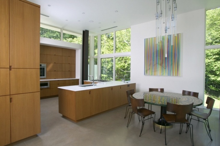 Billeder-køkken-vægdekoration-ideer-træ køkken-moderne