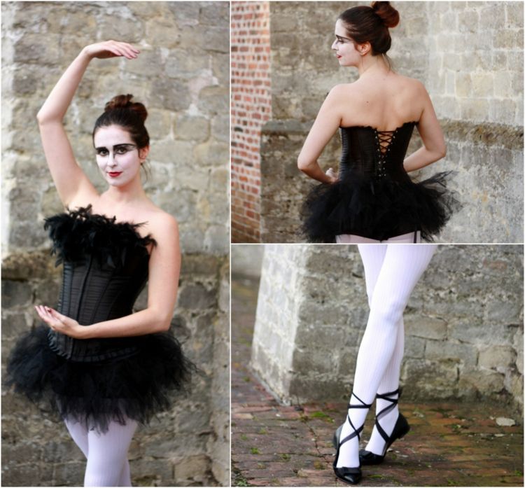 tutu-sort-svane-fjer-makeup-sko